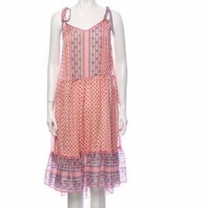 ULLA JOHNSON Pink Rose Patterned Dress - Size 6